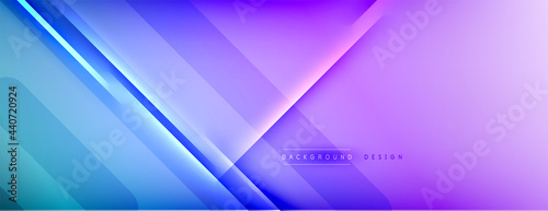 Abstract background - lines composition created with lights and shadows. Technology or business digital template. Trendy simple fluid color gradient abstract background with dynamic