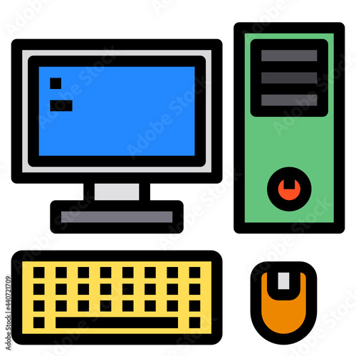 computet line icon