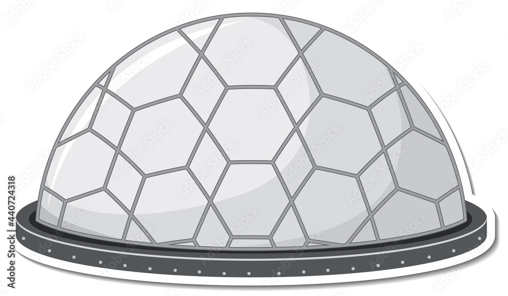 Fototapeta premium Sticker template with unidentified flying object (UFO) isolated