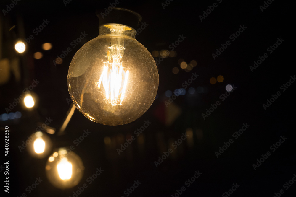 light bulb in the dark