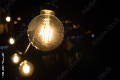 light bulb in the dark