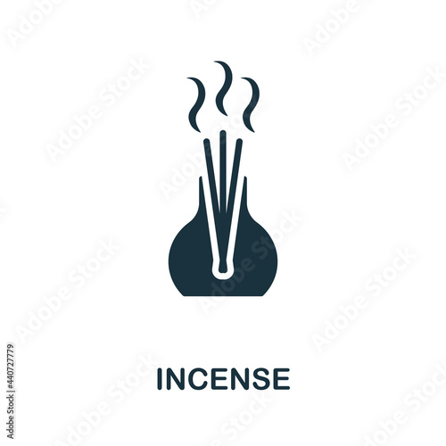 Incense icon. Monochrome simple element from sauna collection. Creative Incense icon for web design, templates, infographics and more