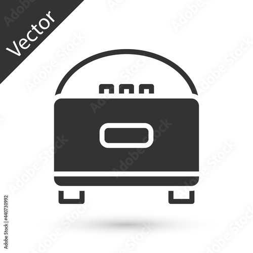 Grey Stereo speaker icon isolated on white background. Sound system speakers. Music icon. Musical column speaker bass equipment. Vector