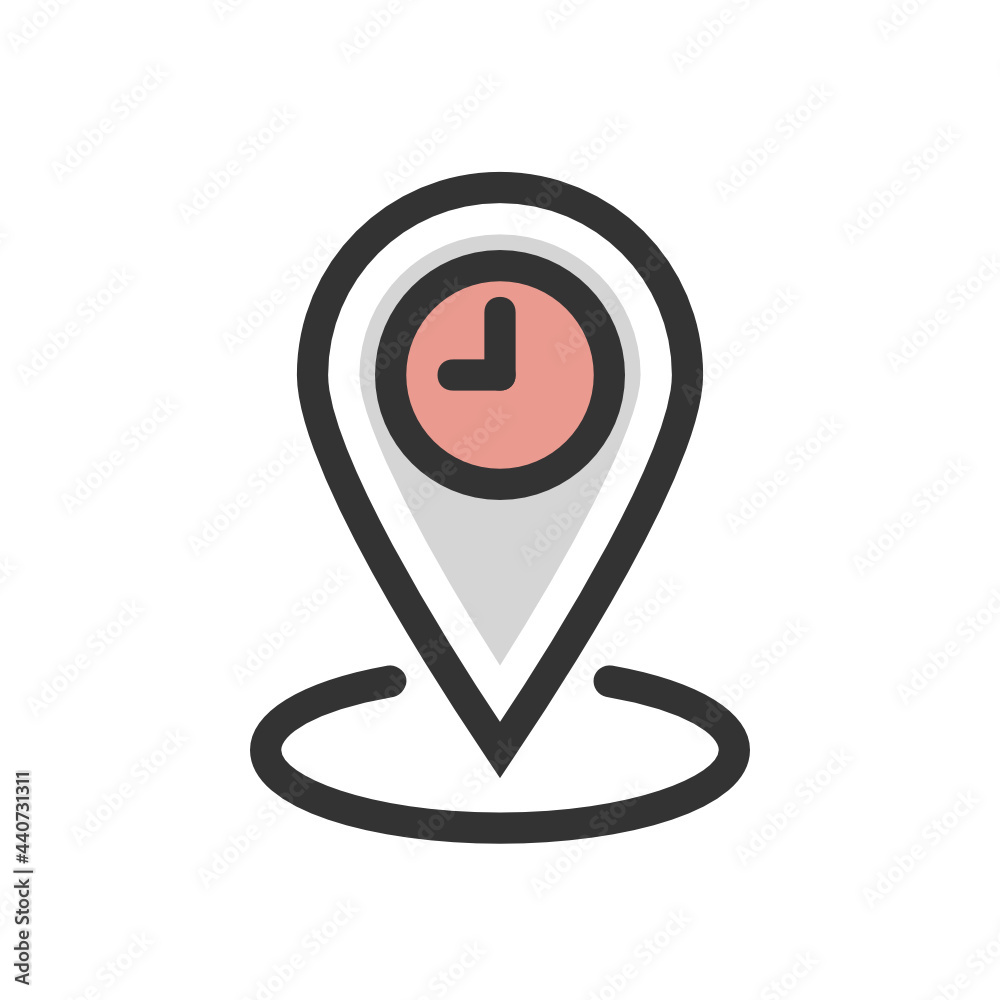 Location filled outline icon. Location filled outline icon.