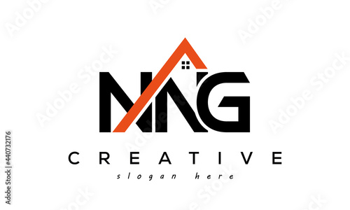 initial NNG letters real estate construction logo vector	 photo