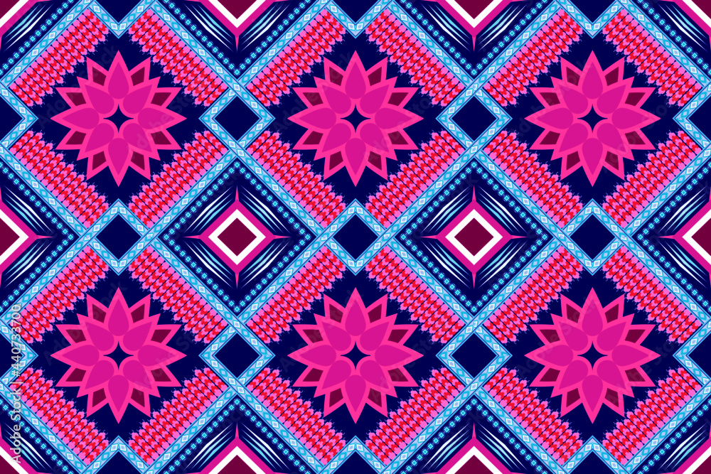 Vector,illustator,Geometric ethnic ikat seamless pattern,Patterns design for fabric,wallpaper,background,wall,tile,carpet,wrapping,clothing,batik,Abstract ethnic geometric pattern