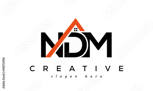 initial NDM letters real estate construction logo vector	 photo