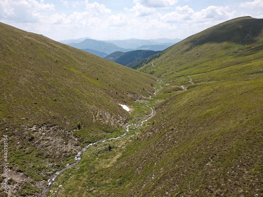 Fototapeta premium landscape with river and mountains