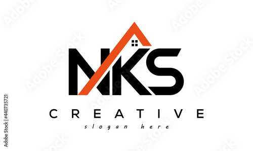 initial NKS letters real estate construction logo vector	
 photo