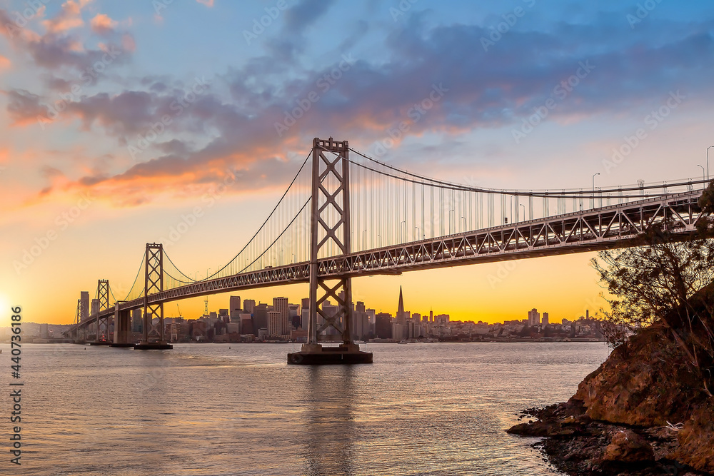 Famous Golden Gate Bridge San Francisco in California USA