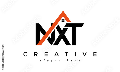 NXT letters real estate construction logo vector photo