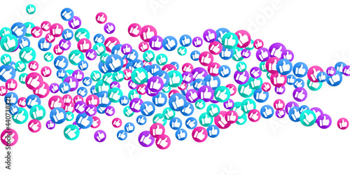 Thumbs up isolated vector like social media sign symbols.