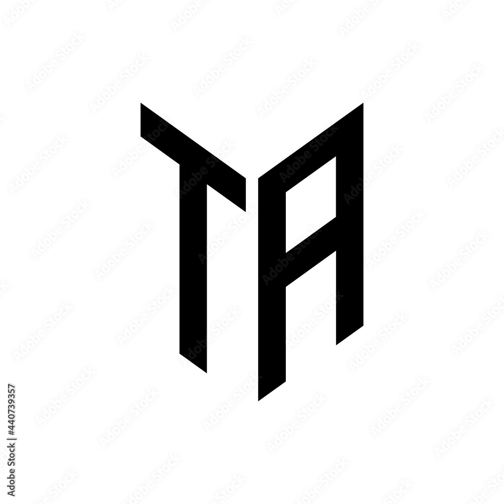 initial letters monogram logo black T initial letters monogram logo black T