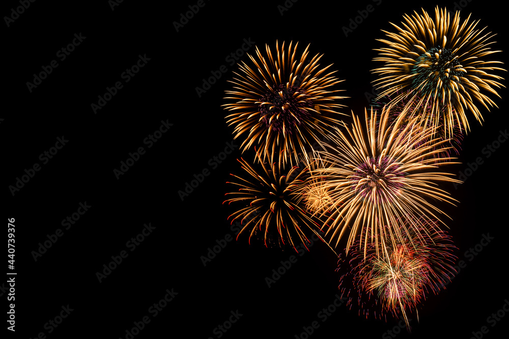 Festival Fireworks on Black backgrounds