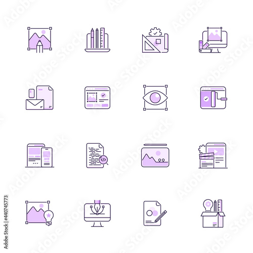 Outline icons design-Design and Development
