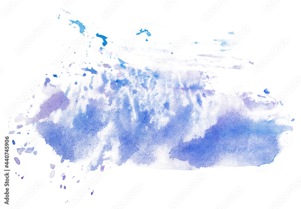 Watercolor stain blue paint drops Watercolor stain blue paint drops
