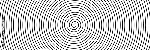 Black spiral on white banner 01 