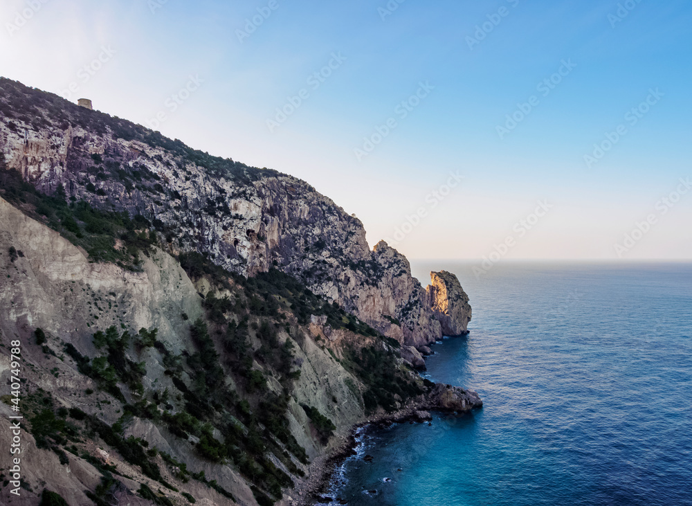 Landscape of Cap Blanc, Ibiza, Balearic Islands, Spain