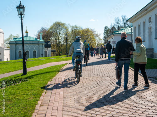 Photography Moscow, Russia - May 1, 2021: Bright sunny spring day in Kolomenskoye park, Moscow