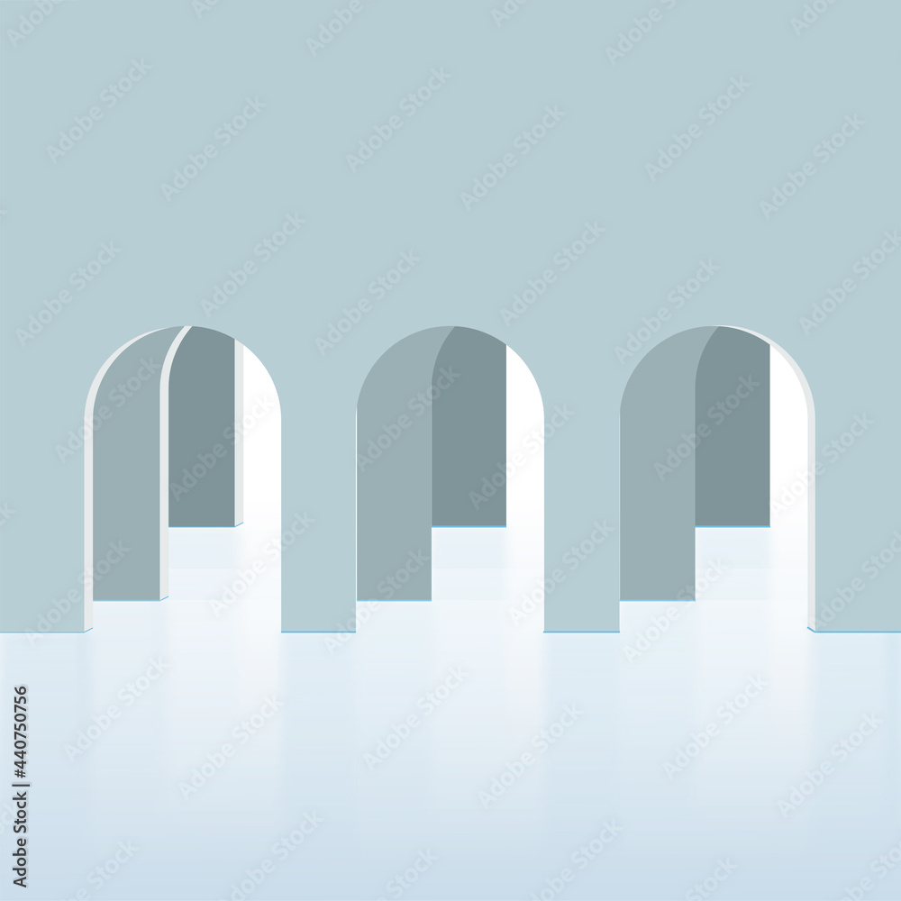 Abstract background with blue color geometric 3d podiums. Vector illustration Abstract background with blue color geometric 3d podiums. Vector illustration