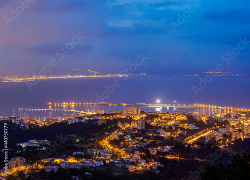 Cityscape, elevated view, Palma de Mallorca, Majorca, Balearic Islands, Spain
