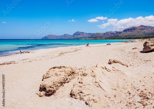 S'Arenal Beach, Alcudia Bay, Son Serra de Marina, Mallorca or Majorca, Balearic Islands, Spain