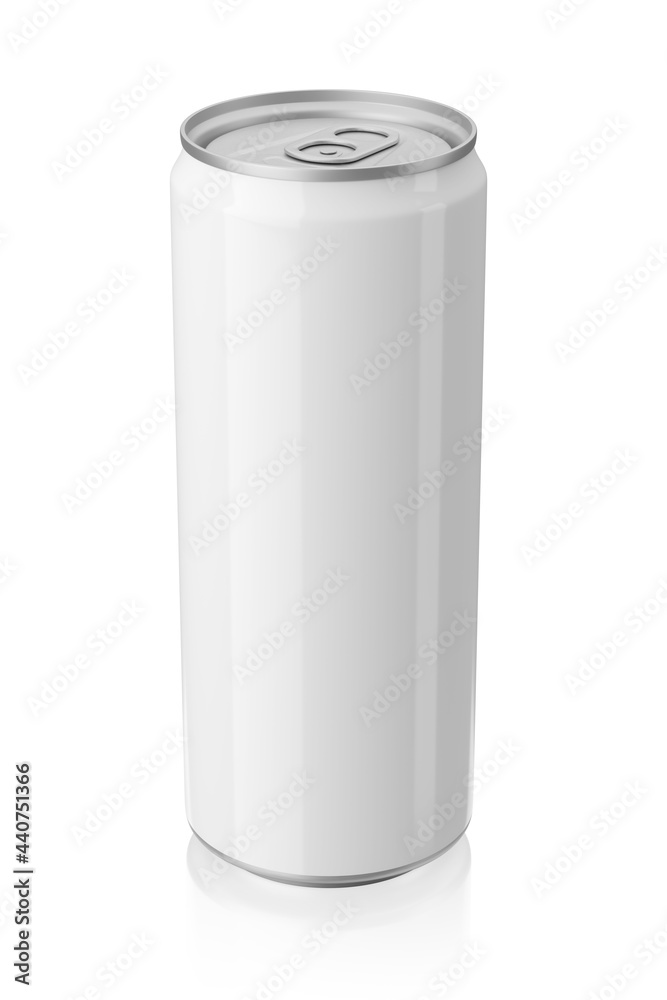 Aluminum slim can isolated on white background. 3D rendering. Aluminum slim can isolated on white background. 3D rendering.