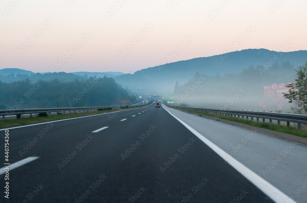 Fototapeta premium road in fog