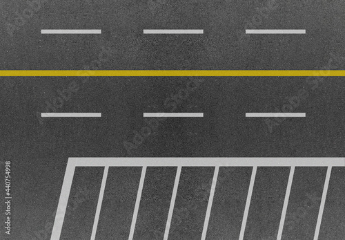 Wallpaper Mural Tarmac with traffic lines and parking lanes Torontodigital.ca