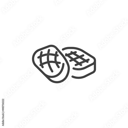 BBQ steak line icon
