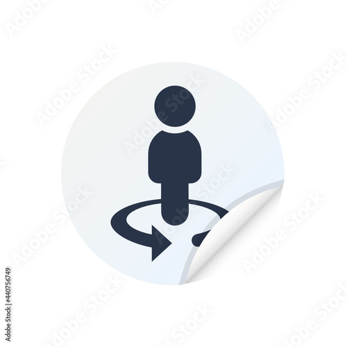 Businessman Circle - Sticker
