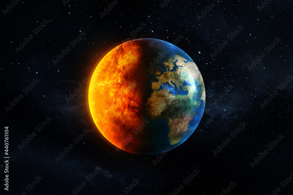 Fototapeta premium Global warming. Planet earth concept