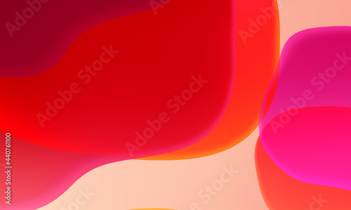 Abstract geometric fluid red orange color gradient background. Trendy design graphics used for wallpaper screen tablet and phone.