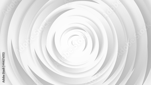 White gray circles abstract background.3D illustration with paper cut style.