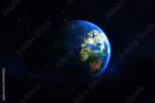 Fototapeta Naklejka Na Ścianę i Meble -  Planet earth in the space