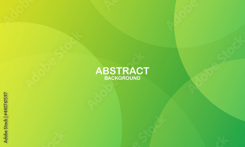 Minimal geometric background. Green elements with fluid gradient. Cool background design for posters. Eps10 vector