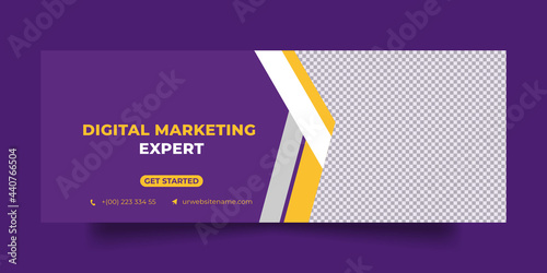 Digital marketing facebook cover social media post and banner template
