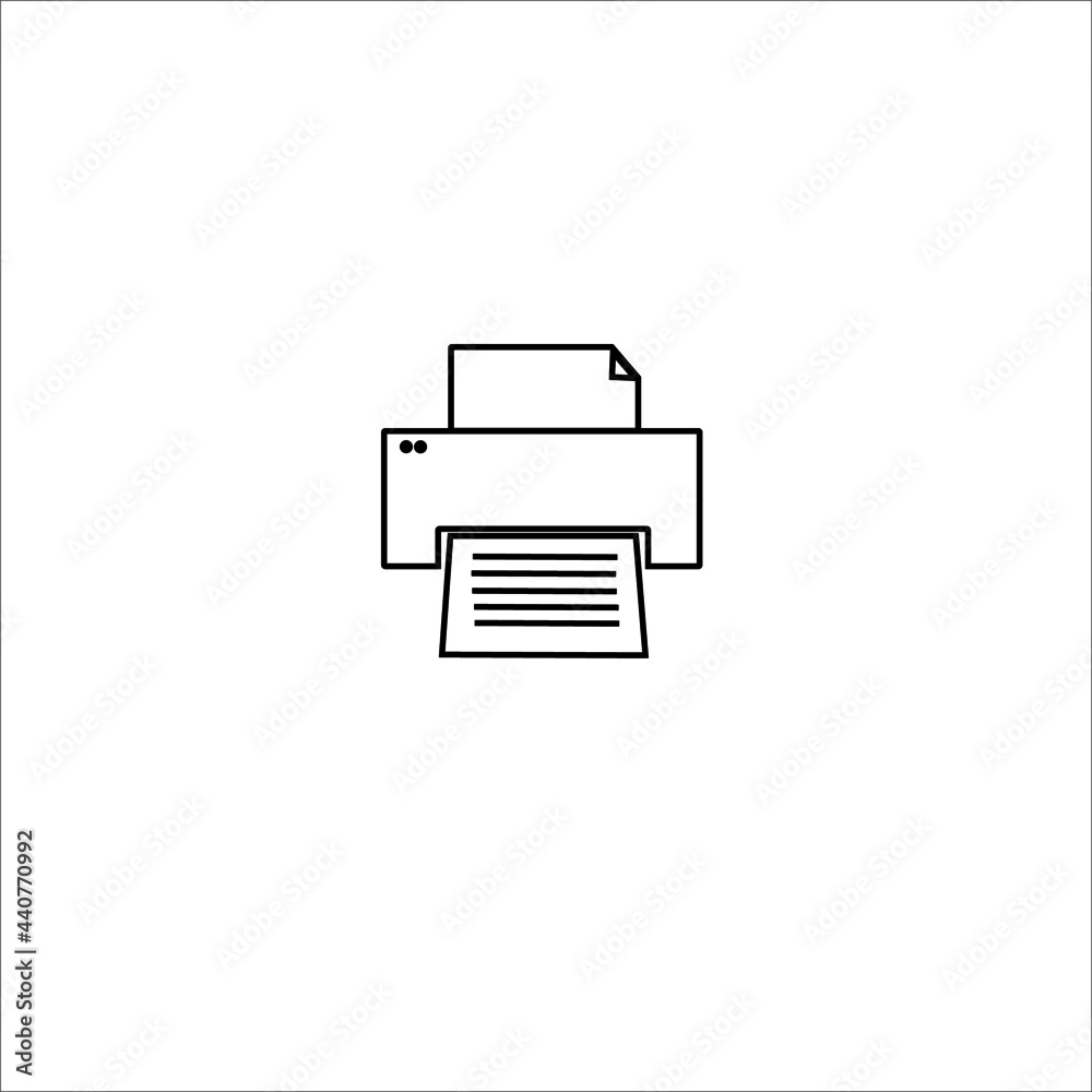 simple black and white printer symbol icon simple black and white printer symbol icon