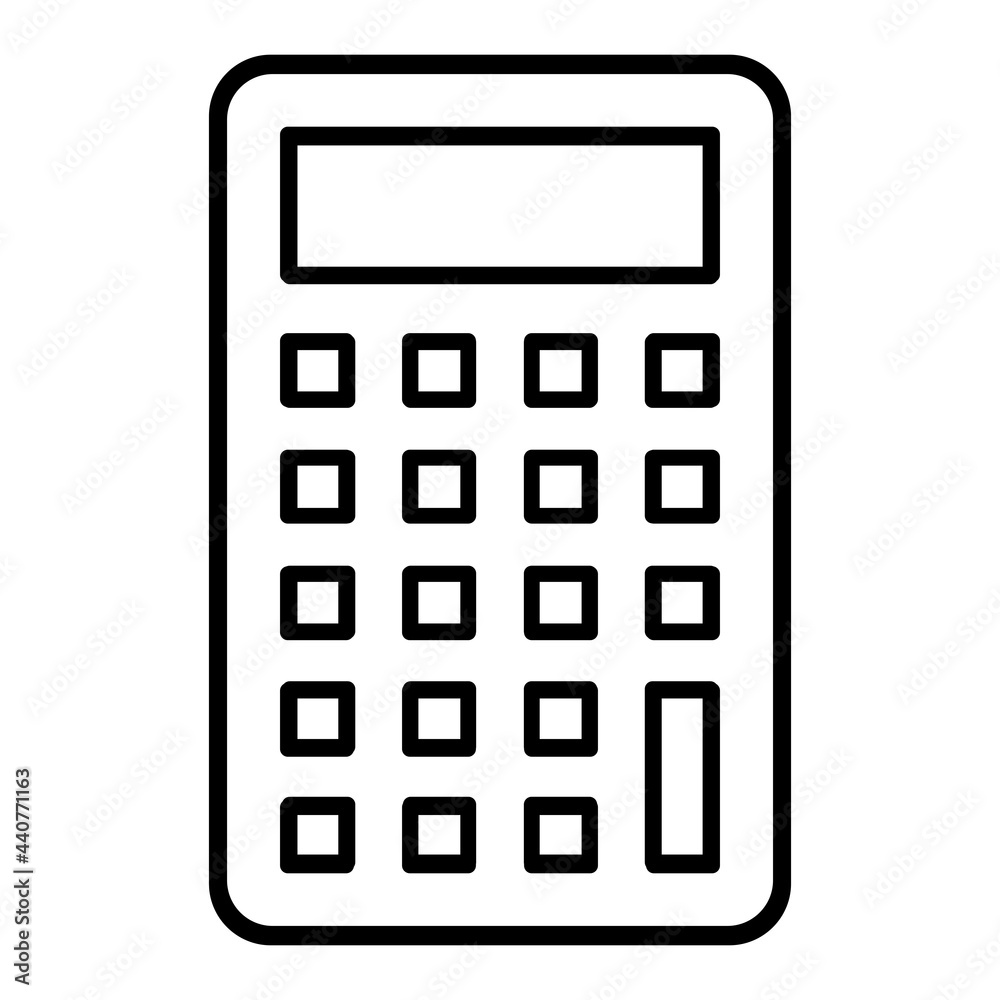 Calculator Outline Icon Design Calculator Outline Icon Design