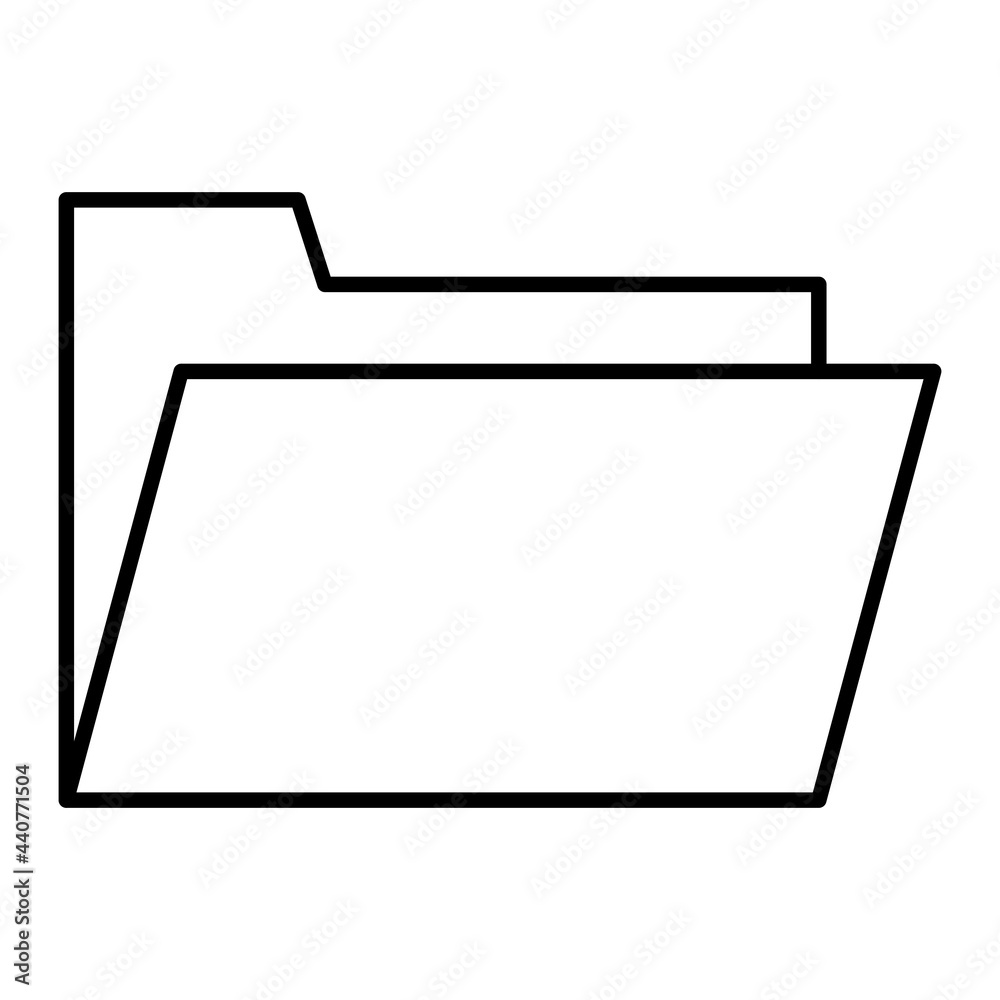 Vector Folder Outline Icon Design Vector Folder Outline Icon Design