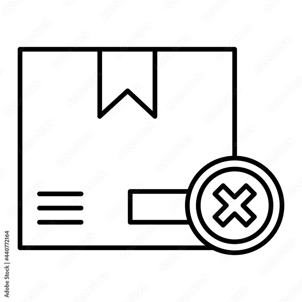 Vector Out Of Stock Outline Icon Design Vector Out Of Stock Outline Icon Design