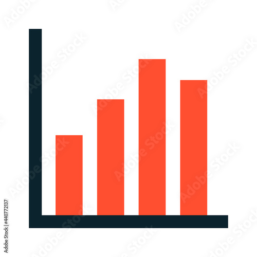 Free Download Column chart icon. Clipart image isolated on white background - GFXLoad