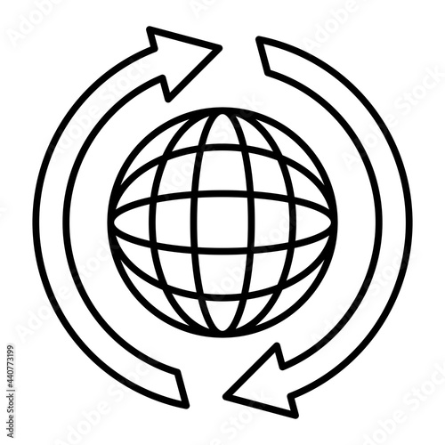 Vector Worldwide Outline Icon Design
