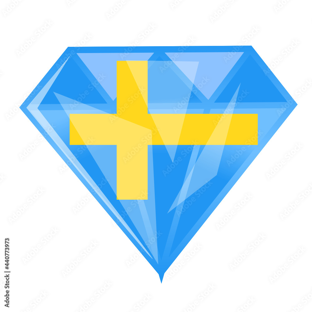 Sweden flag vector in diamond shape Sweden flag vector in diamond shape