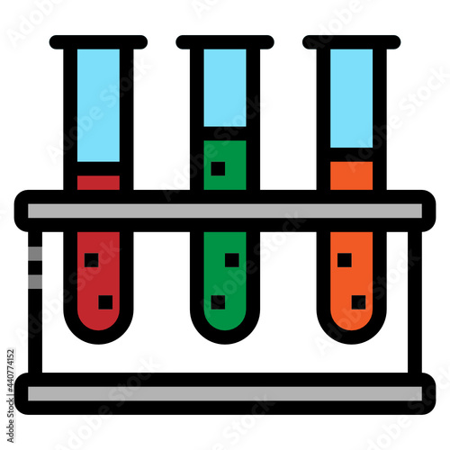 test tube line icon