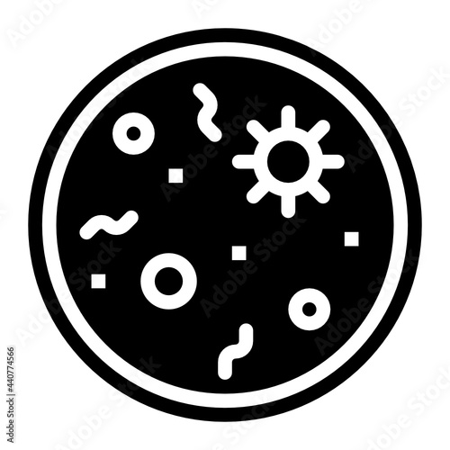 bacteria glyph icon