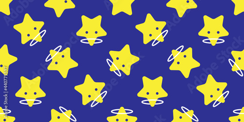 Stars pattern on blue background, Abstract vector wallpaper, Seamless pattern background.