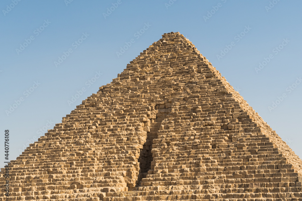 A Closeup of one of the Famous Pyramids from Gizeh (Cairo, Egypt) on a Hot Afternoon A Closeup of one of the Famous Pyramids from Gizeh (Cairo, Egypt) on a Hot Afternoon