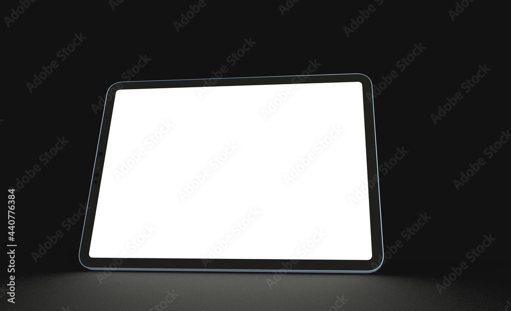 Photo Black tablet computer with blank 3d Photo Black tablet computer with blank 3d