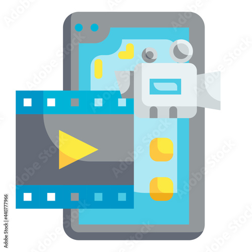 video flat icon